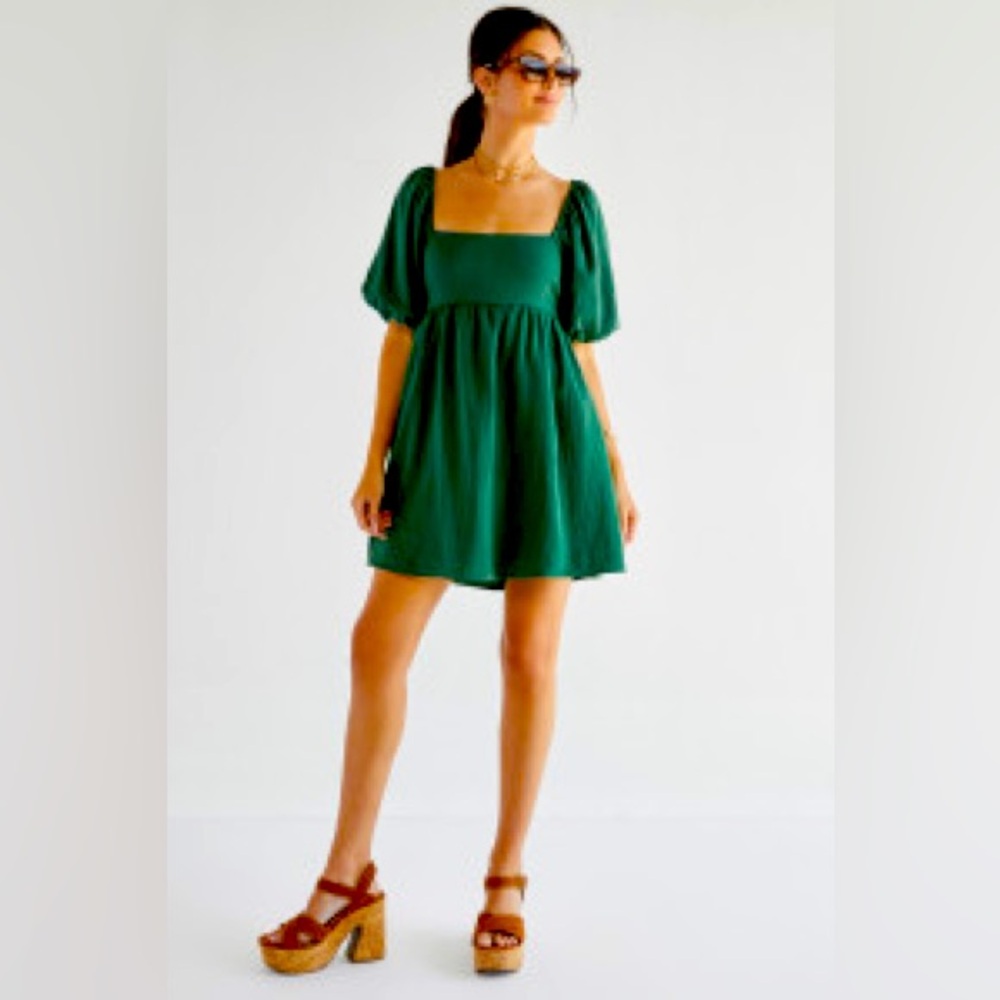 Altered state, Leia Satin Puff Sleeve Dress